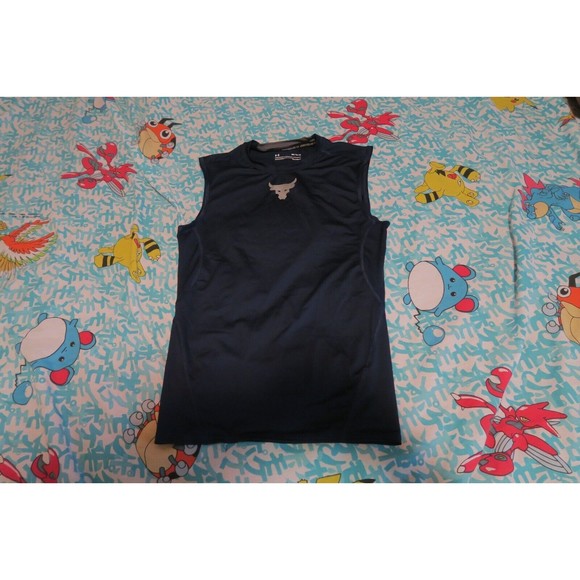 Under Armour Project Rock Compression Sleeveless Shirt 1345827 408 Medium - Picture 1 of 7